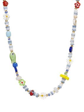 Daisy Flower Beaded Necklace